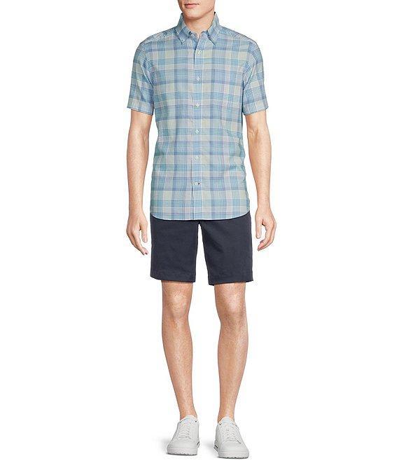 Cremieux Blue Label Lightweight Oxford Bright Plaid Short Sleeve Woven Shirt Product Image