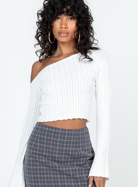 Santorini Knit Top Ivory Product Image