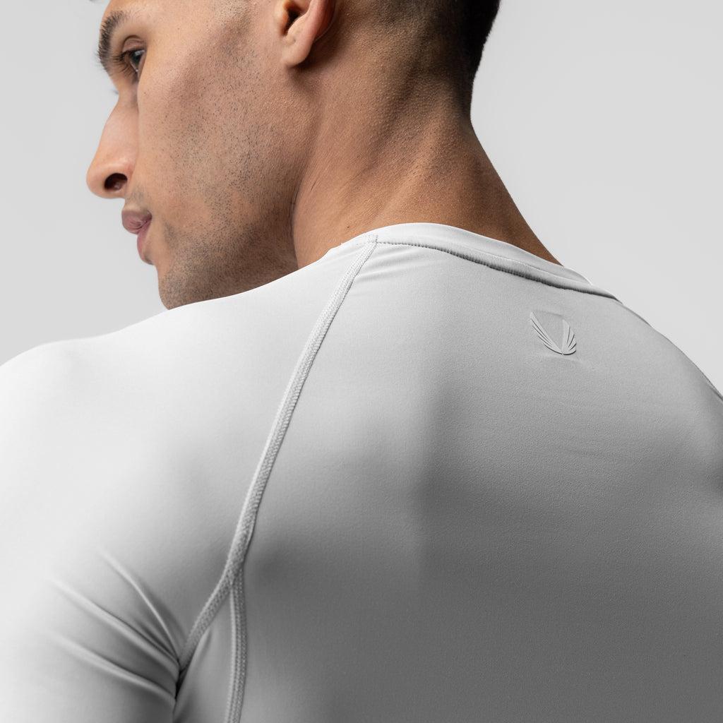 1027. WarpFlexx-Lite™ Half-Sleeve Baselayer - Light Grey Product Image