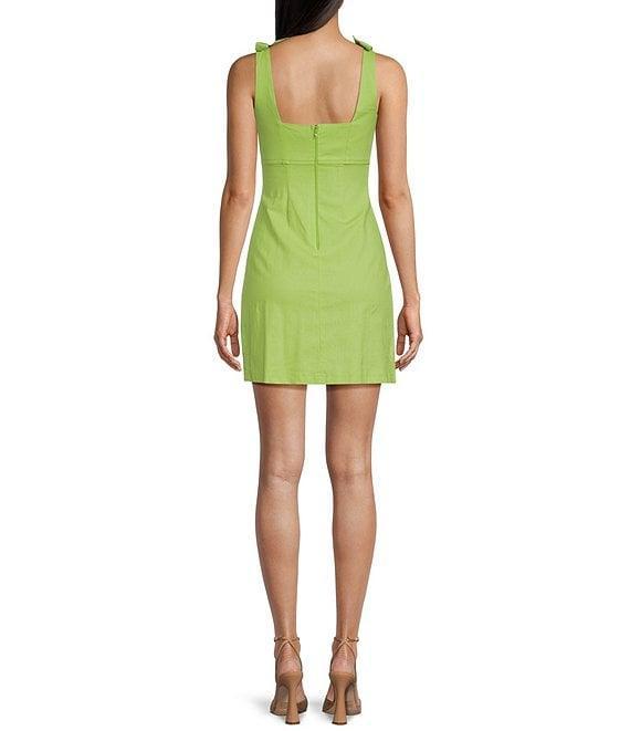 Evolutionary Sleeveless Linen Tie Strap Dress Product Image