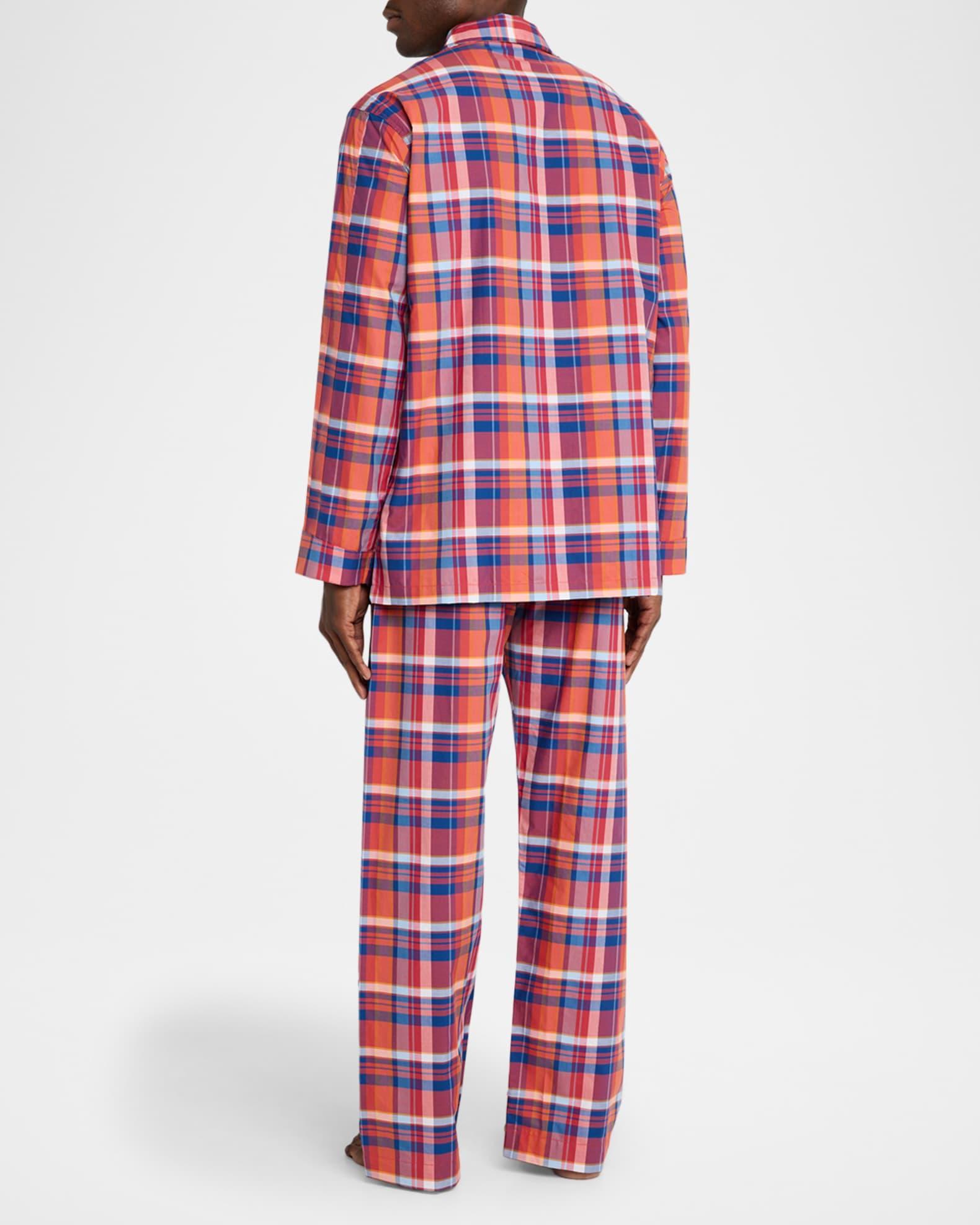 Men's Barker Cotton Multi-Check Short Pajama Set Product Image