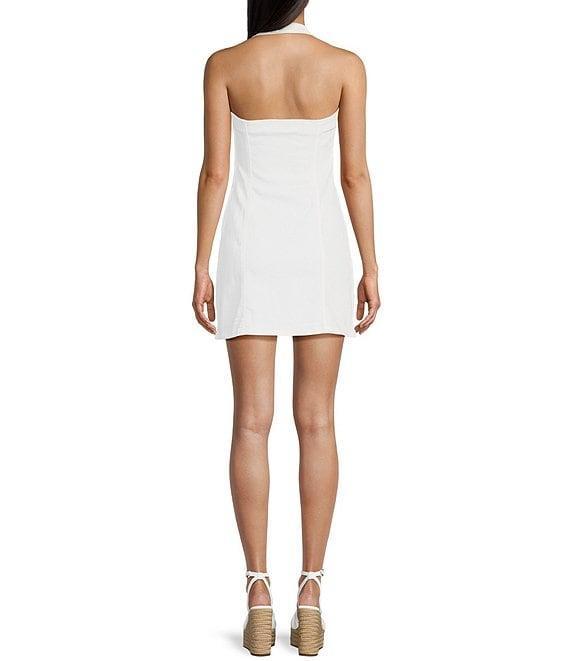 GB Denim Halter Mini Dress Product Image