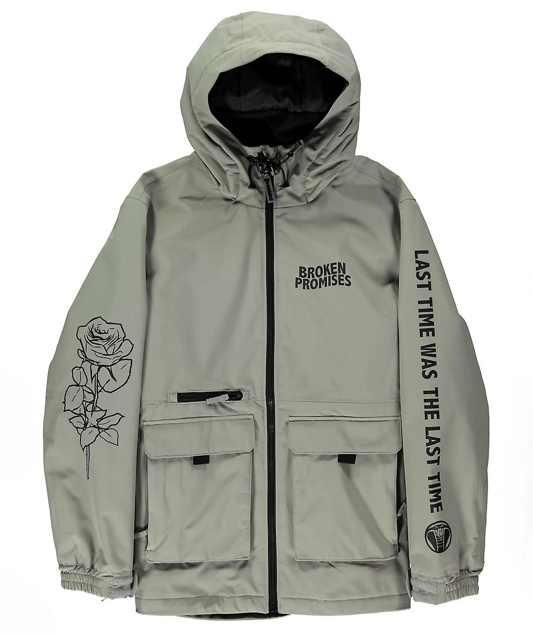 Broken Promises Last Time Grey Snowboard Jacket Product Image