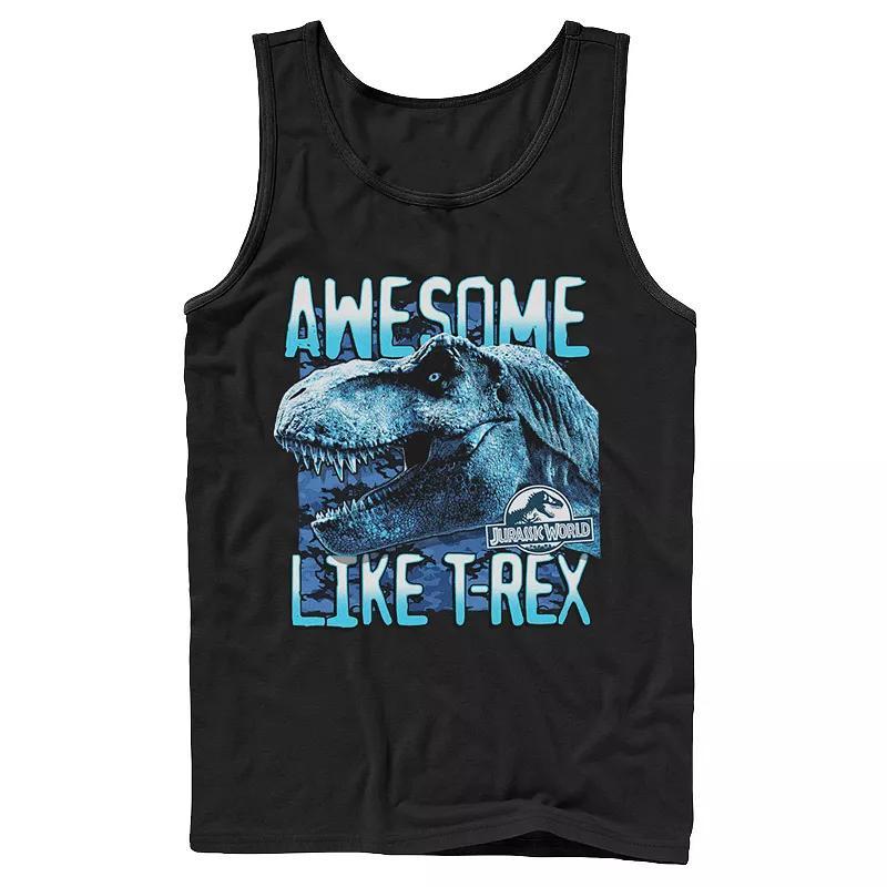 Men's Jurassic World Two Awesme Lke T-Rex Tank Top, Size: Large, White Product Image
