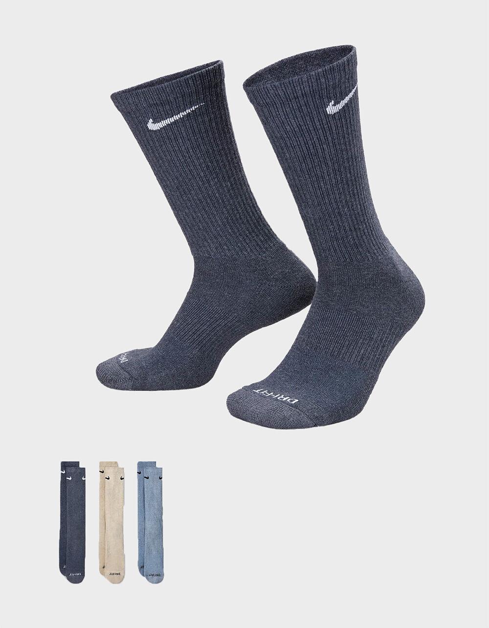 NIKE Everyday Plus 3 Pack Cushioned Crew Socks - BURGUNDY COMBO Product Image
