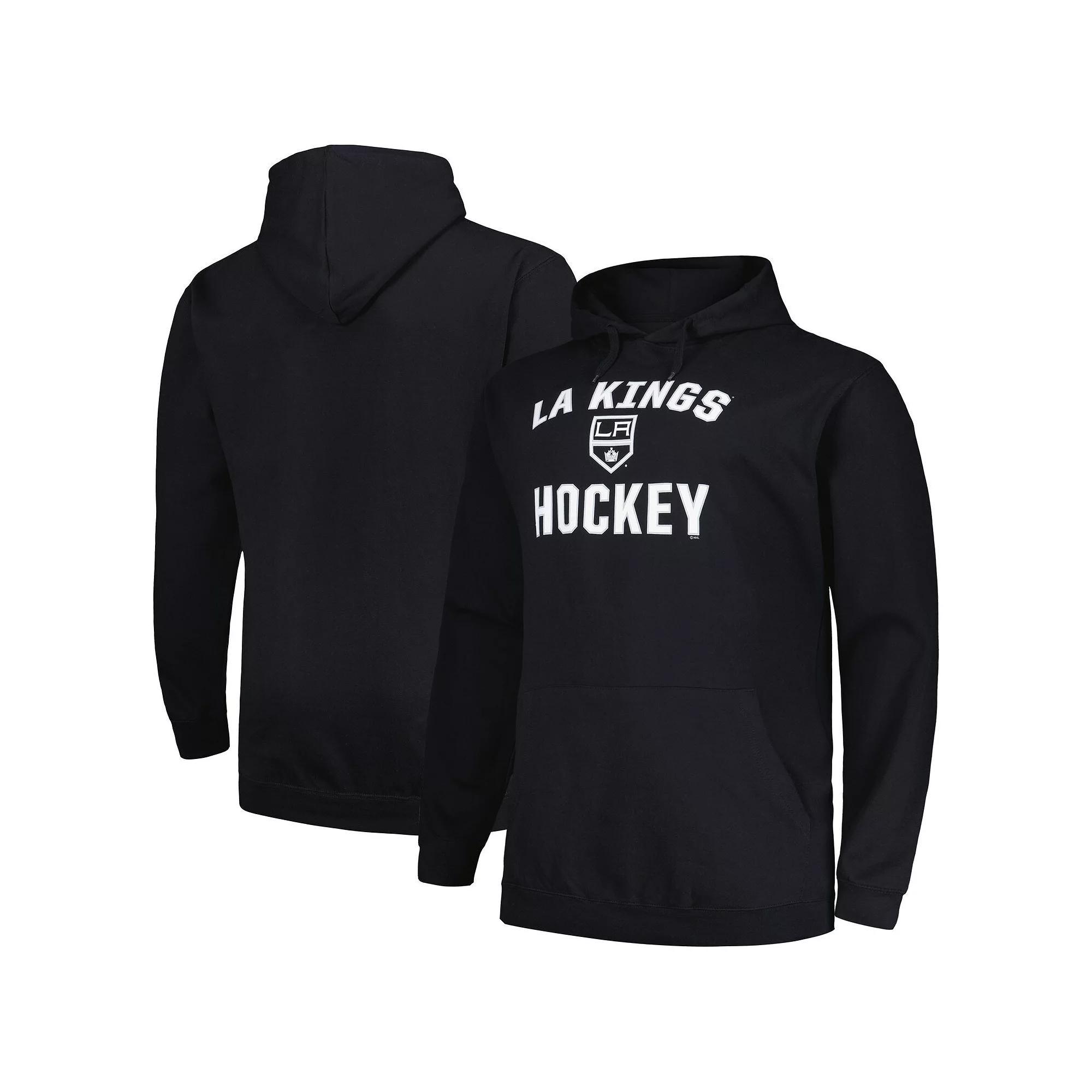 Men's Profile Black Los Angeles Kings Big & Tall Arch Over Logo Pullover Hoodie, Size: 2XB, Kgs Black Product Image