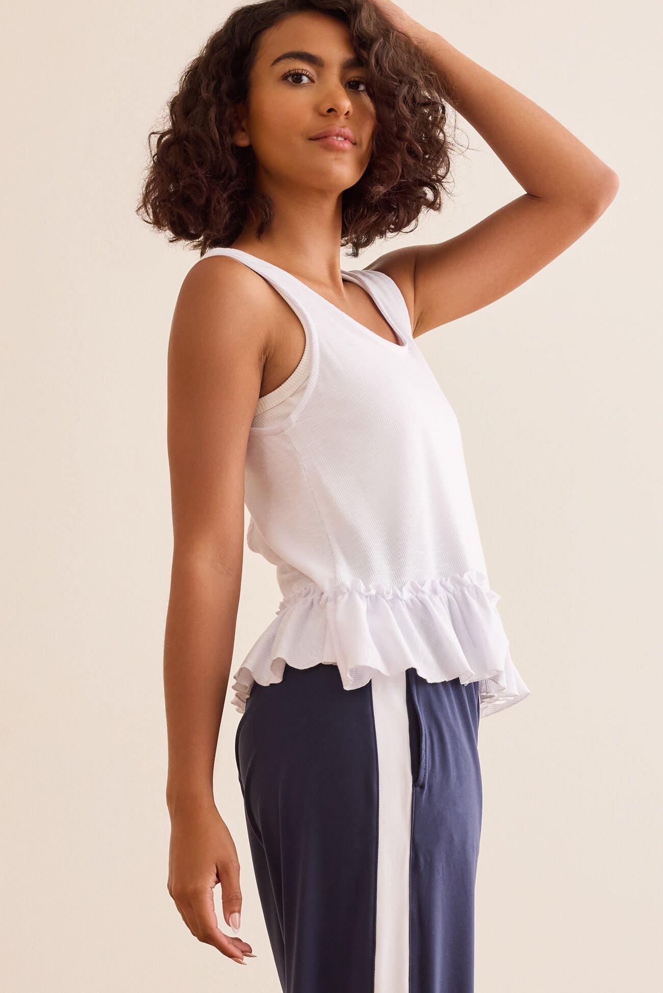 Cascade Ruffle Tank Product Image