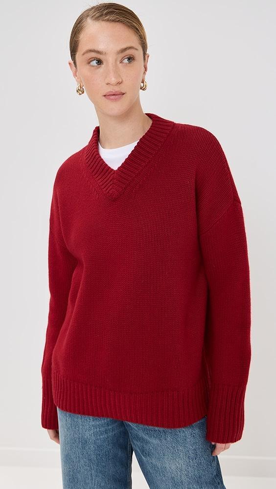 La Ligne Solid Marin V Neck Sweater | Shopbop Product Image