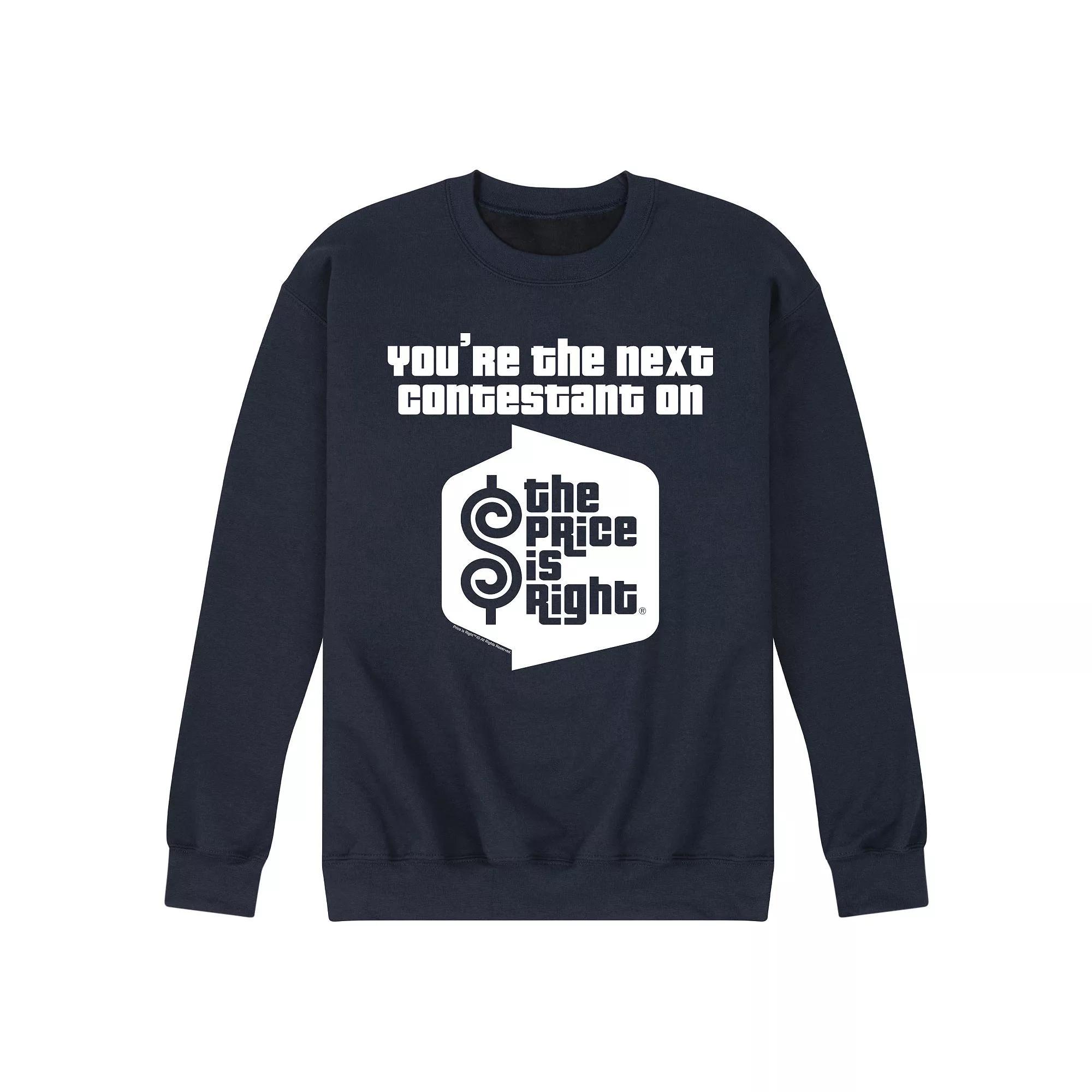 Mens The Price Is Right Youre The Next Contestant Graphic Sweatshirt Blue Product Image