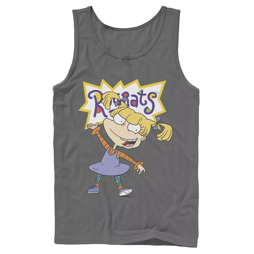 Men's Nickelodeon Rugrats Angelica Simple Portrait Graphic Tank Top, Size: Small, Grey Product Image