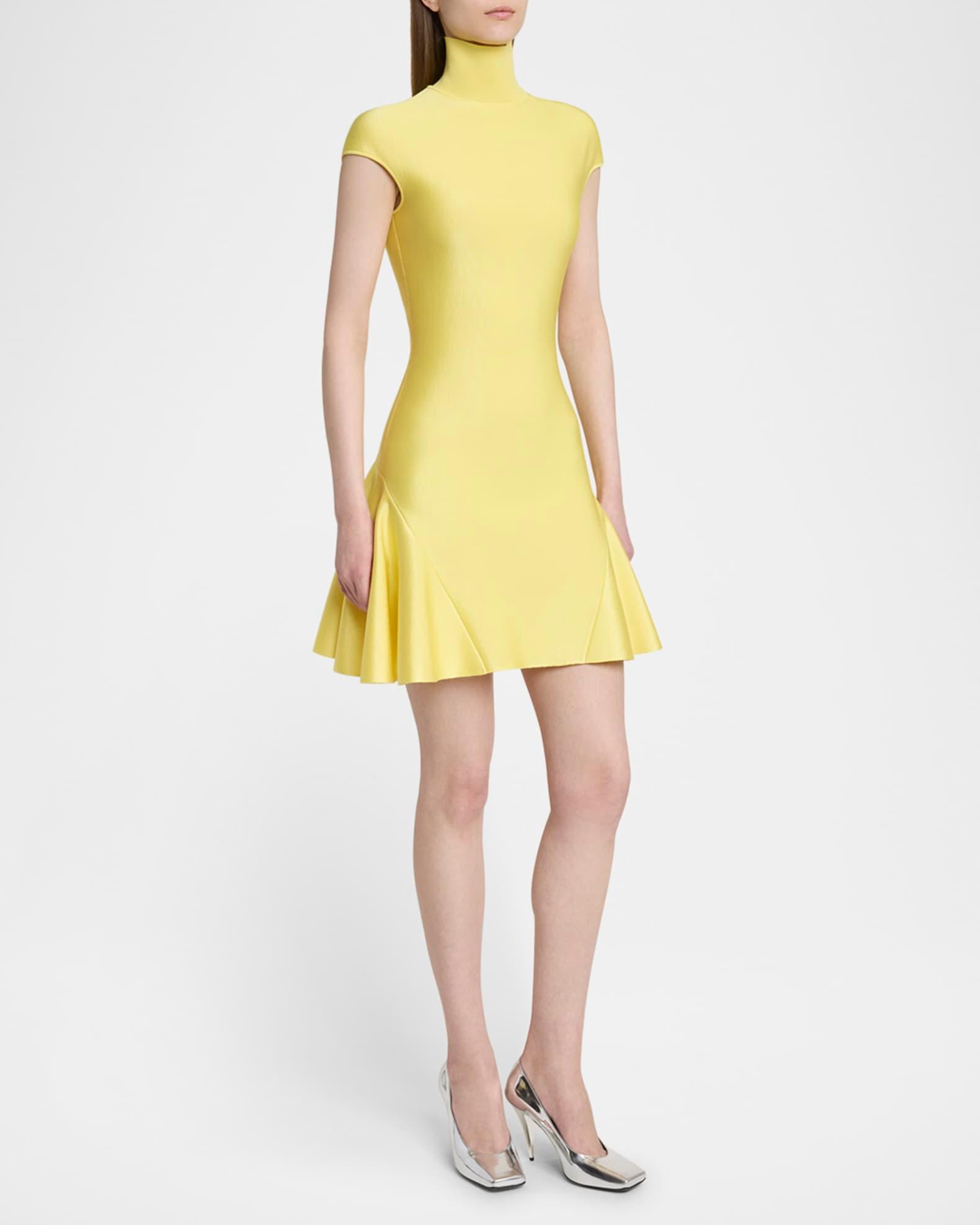 Cap-Sleeve Fit-And-Flare Mini Dress Product Image
