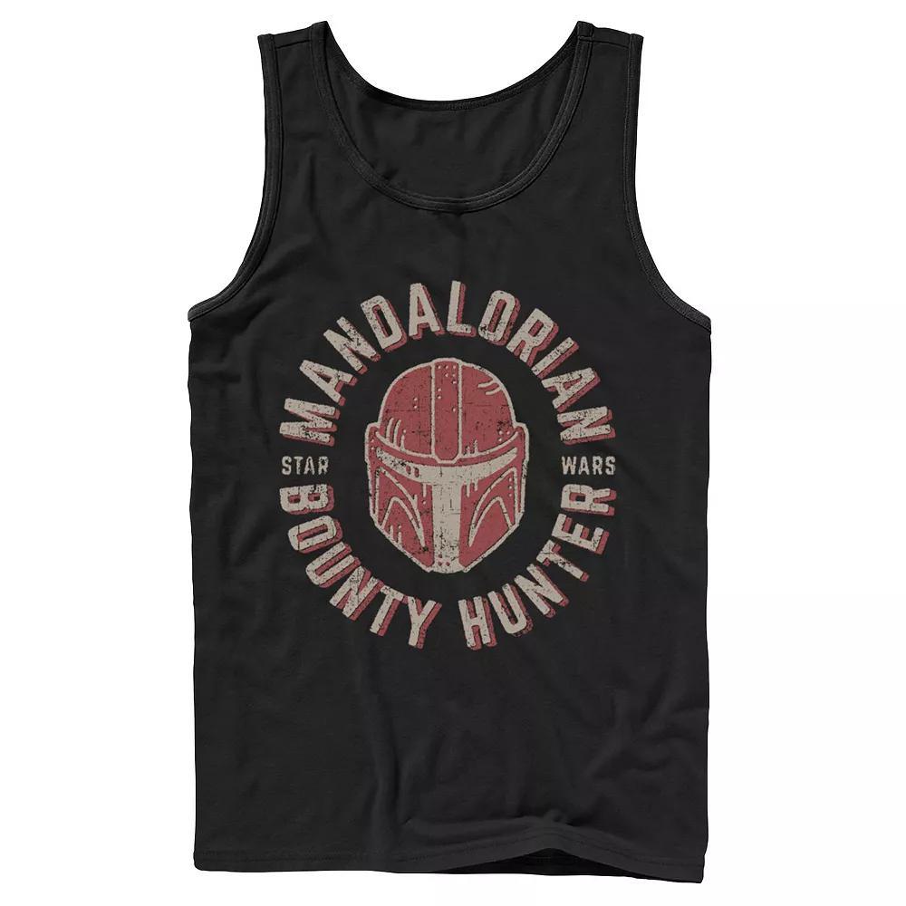 Men's Star Wars The Mandalorian Helmet Stamp Tank Top, Size: XL, Black Product Image