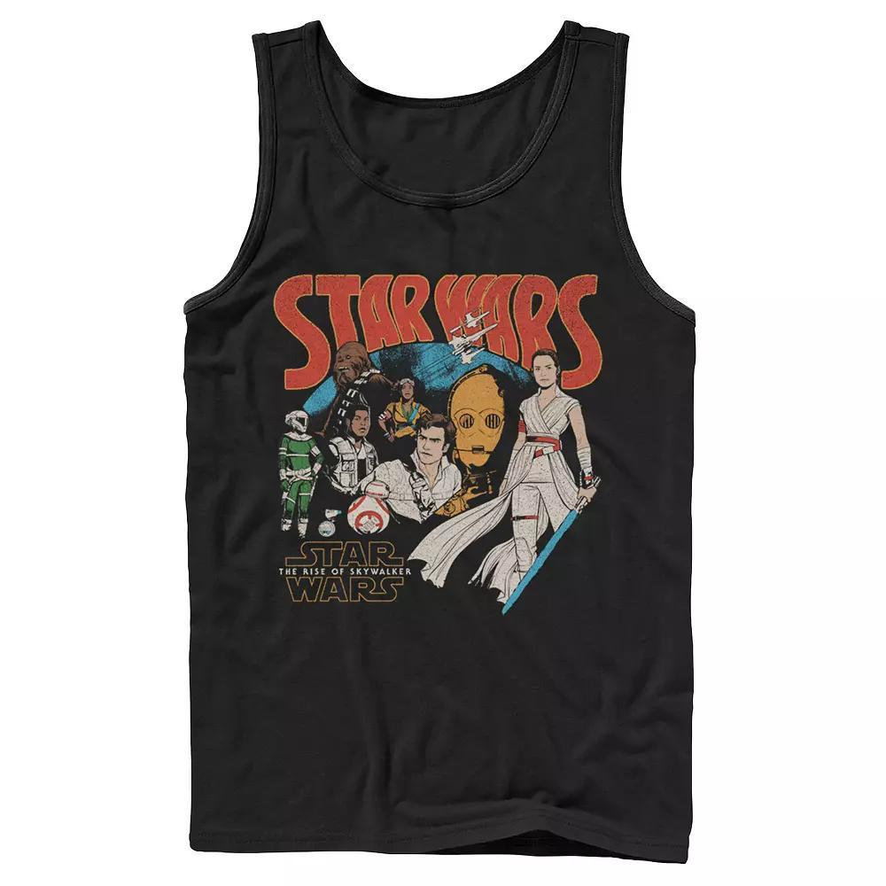 Men's Star Wars The Rise of Skywalker Retro Collage Tank Top, Size: Large, Black Product Image