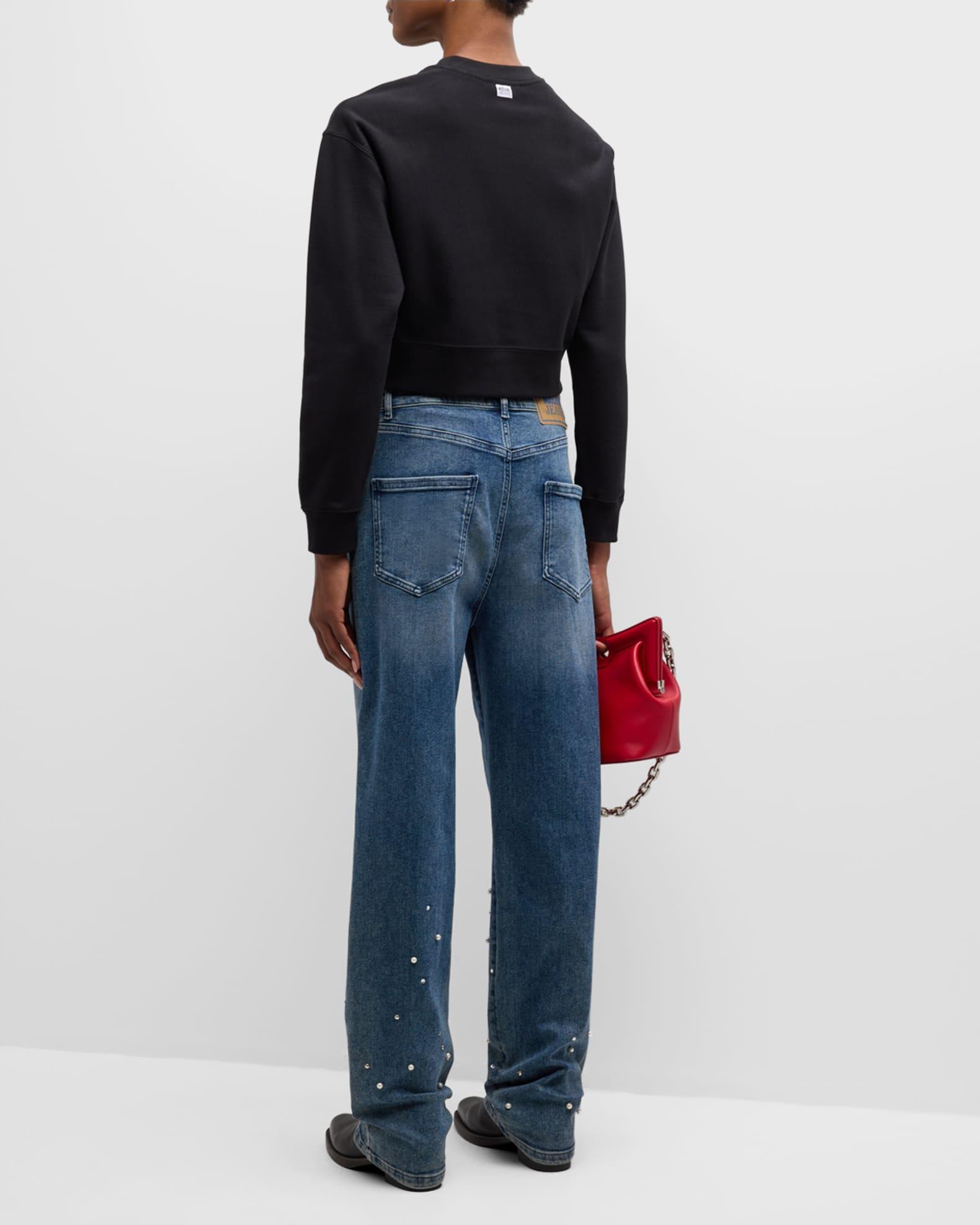 Pearl-Embellished Jeans Product Image