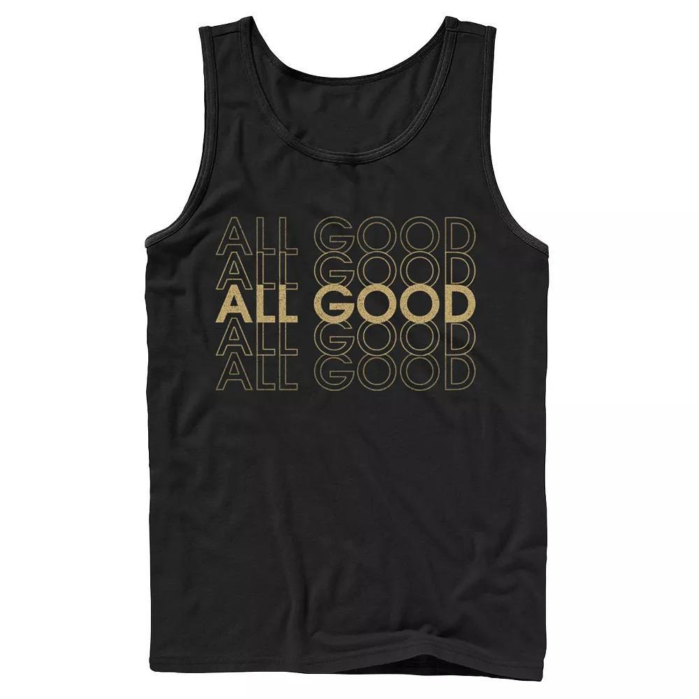 Men's Fifth Sun All Good Text Stack Tank Top, Size: XL, Black Product Image