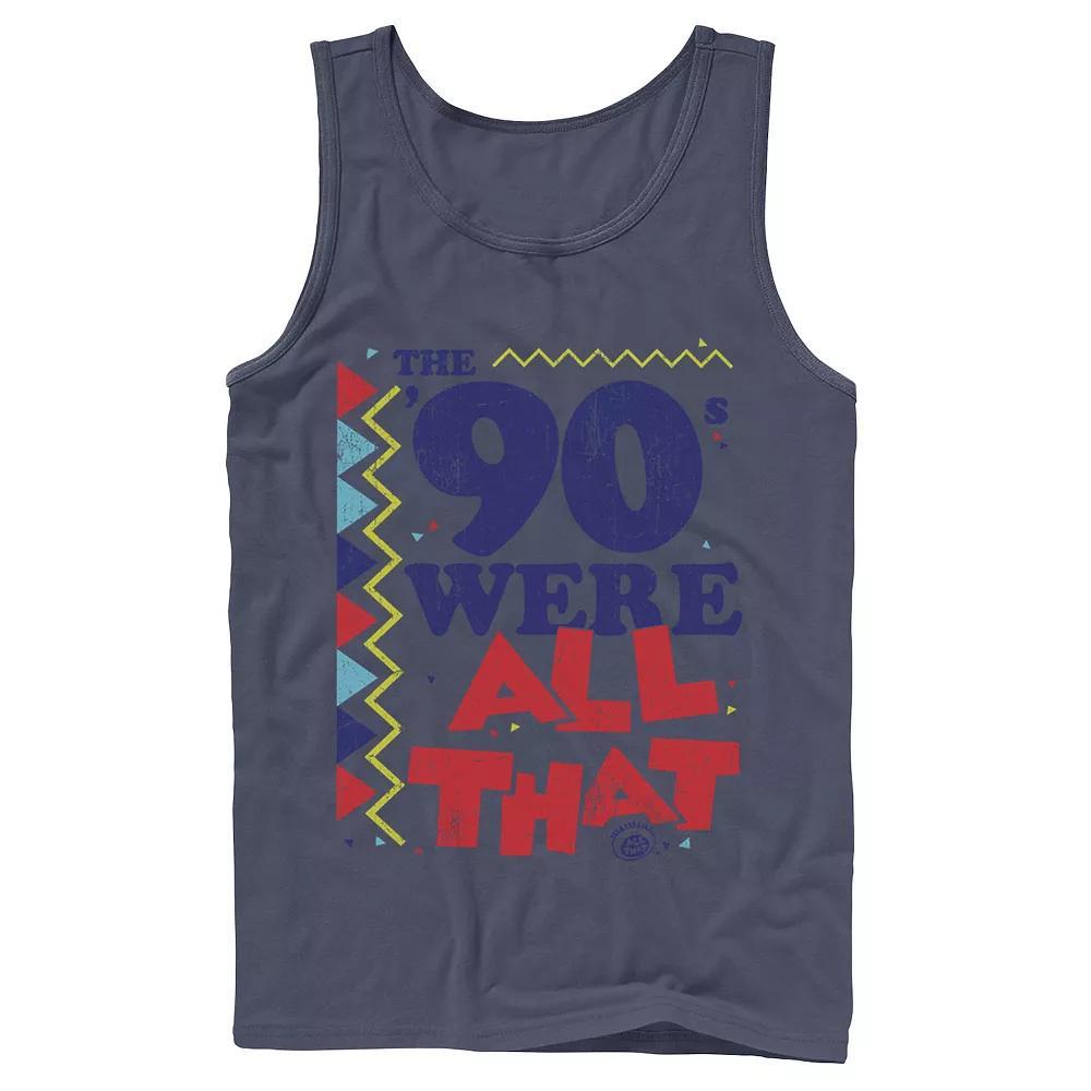 Men's Nickelodeon All That The Nineties Were Retro Poster Graphic Tank Top, Size: Small, Blue Product Image
