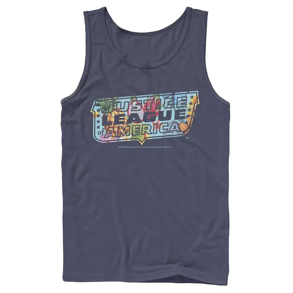 Men's DC Comics Justice League Dragon Fruit Logo Tank Top, Size: Small, Blue Product Image