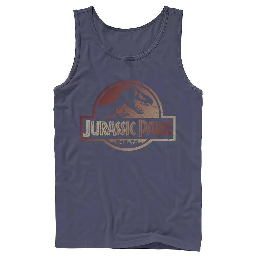 Men's Jurassic Park Blue & Purple Fossil Logo Tank Top, Size: Small Product Image