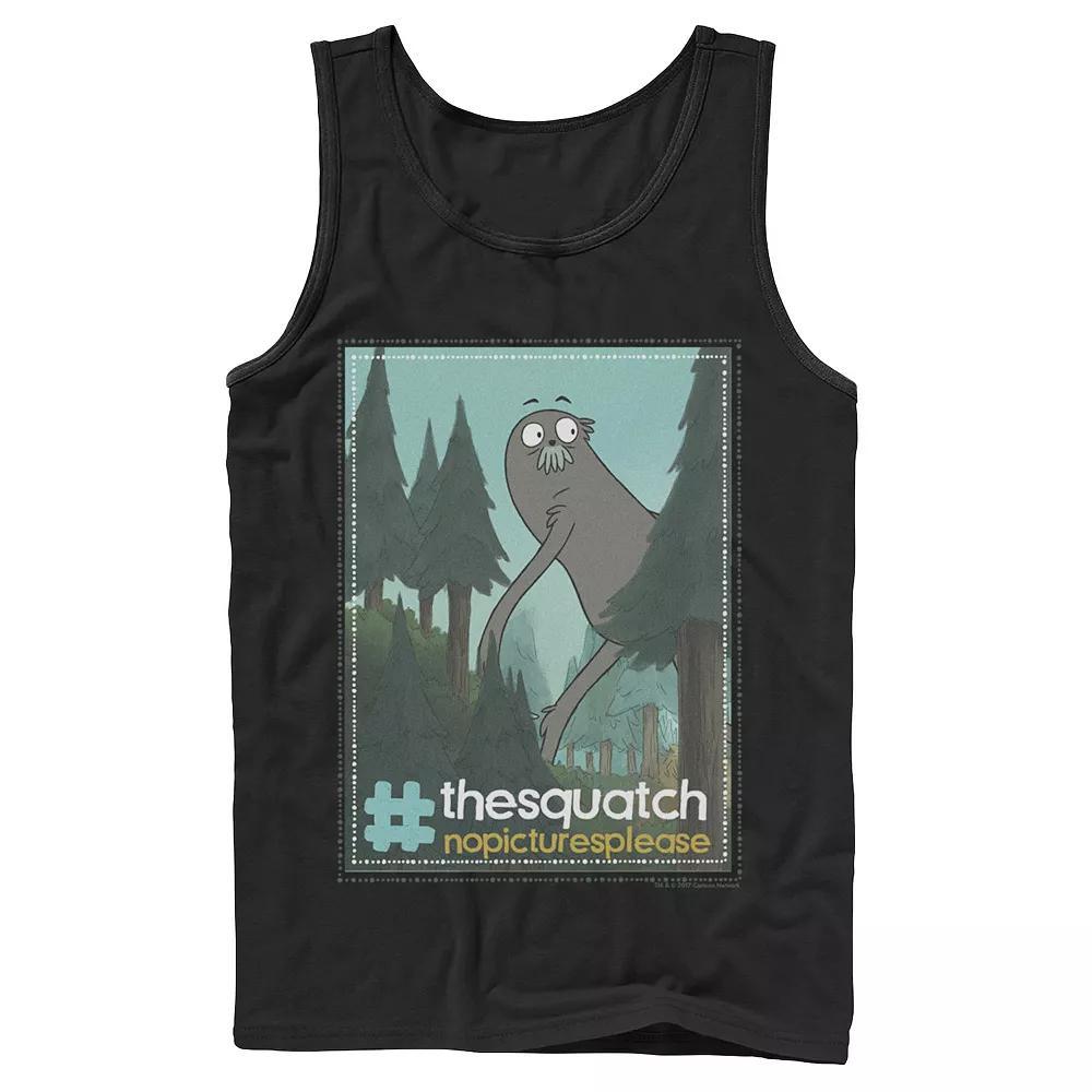 Men's Cartoon Network We Bare Bears Charlie The Squatch Hashtag Tank Top, Size: XL, Black Product Image