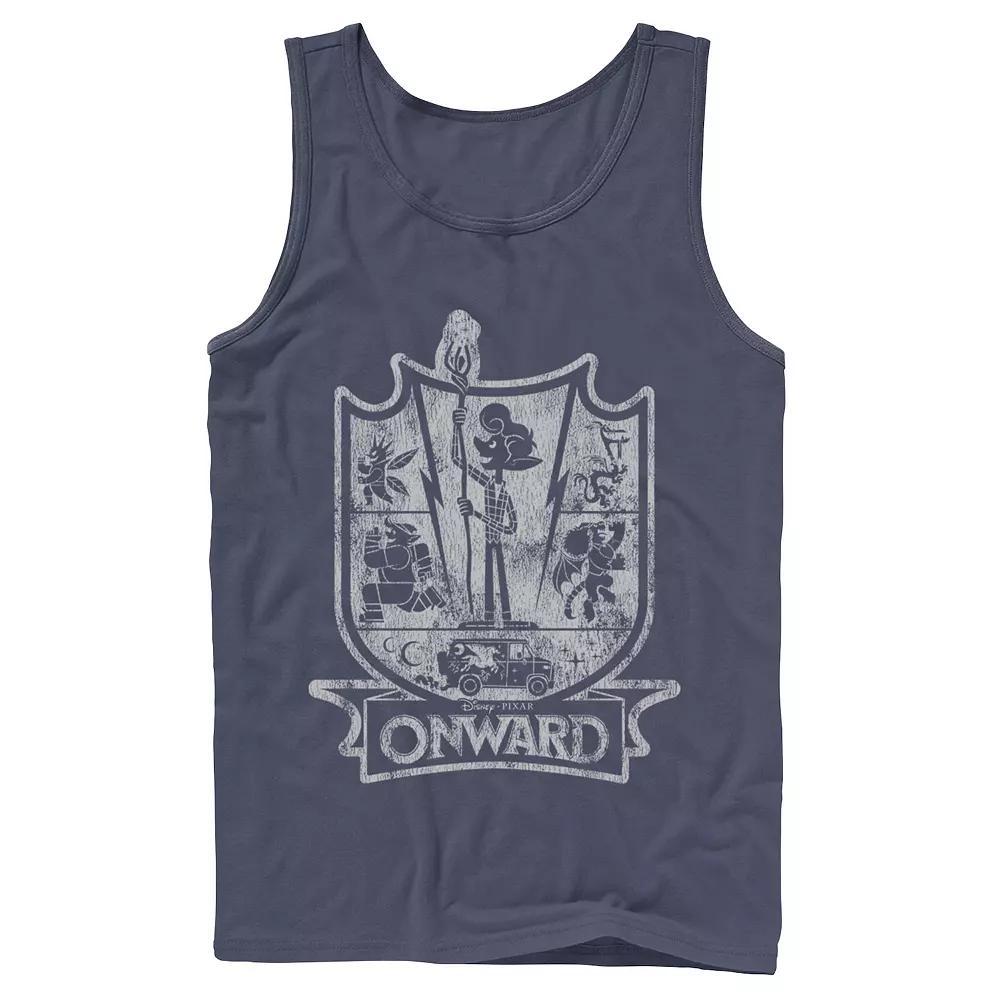 Men's Disney / Pixar Onward Crest Tank Top, Size: Small, Blue Product Image