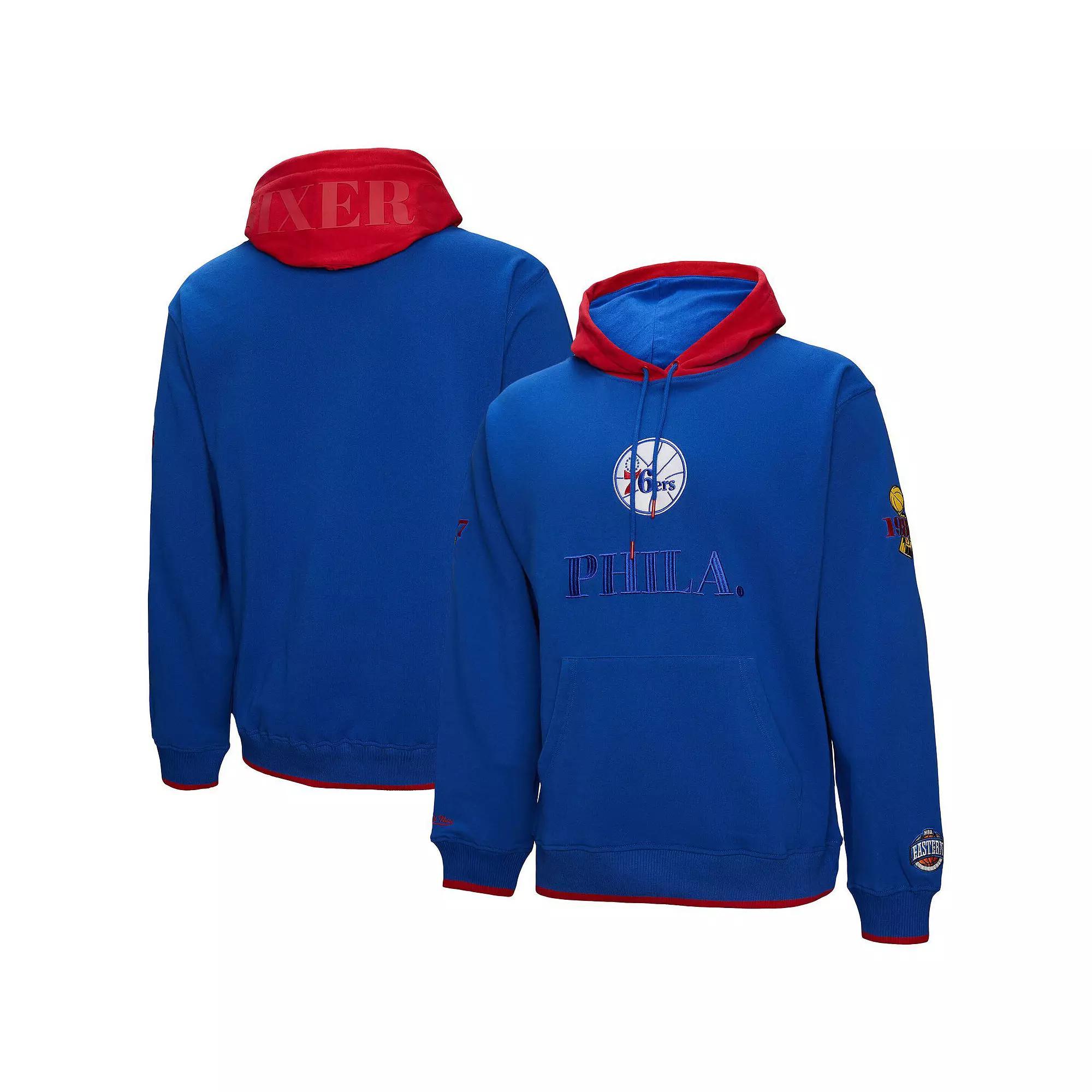 Men's Mitchell & Ness  Royal Philadelphia 76ers Hardwood Classics Team OG 3.0 Pullover Hoodie, Size: Medium, 76r Blue Product Image