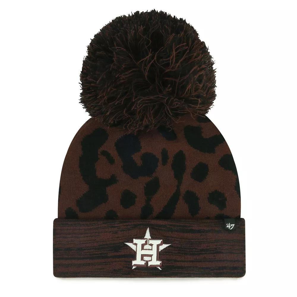 Womens 47 Houston Astros Rosette Cuffed Knit Hat with Pom Product Image