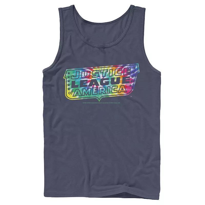 Men's DC Comics Justice League Tie Dye Logo Tank Top, Size: XL, Black Product Image