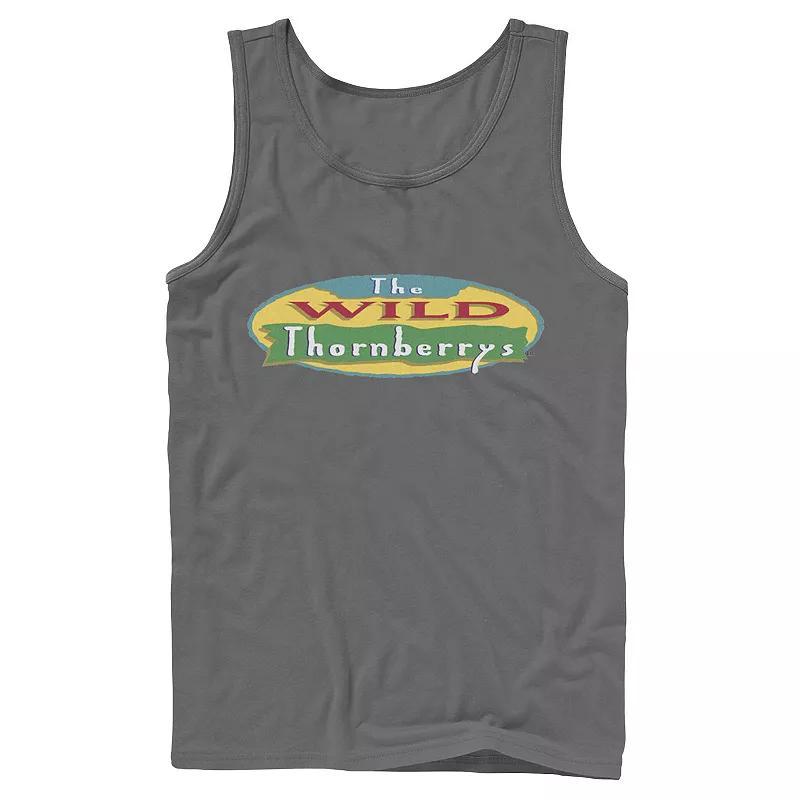 Men's Jurassic Park Neon Gradient Scene Tank Top, Size: XL, Black Product Image