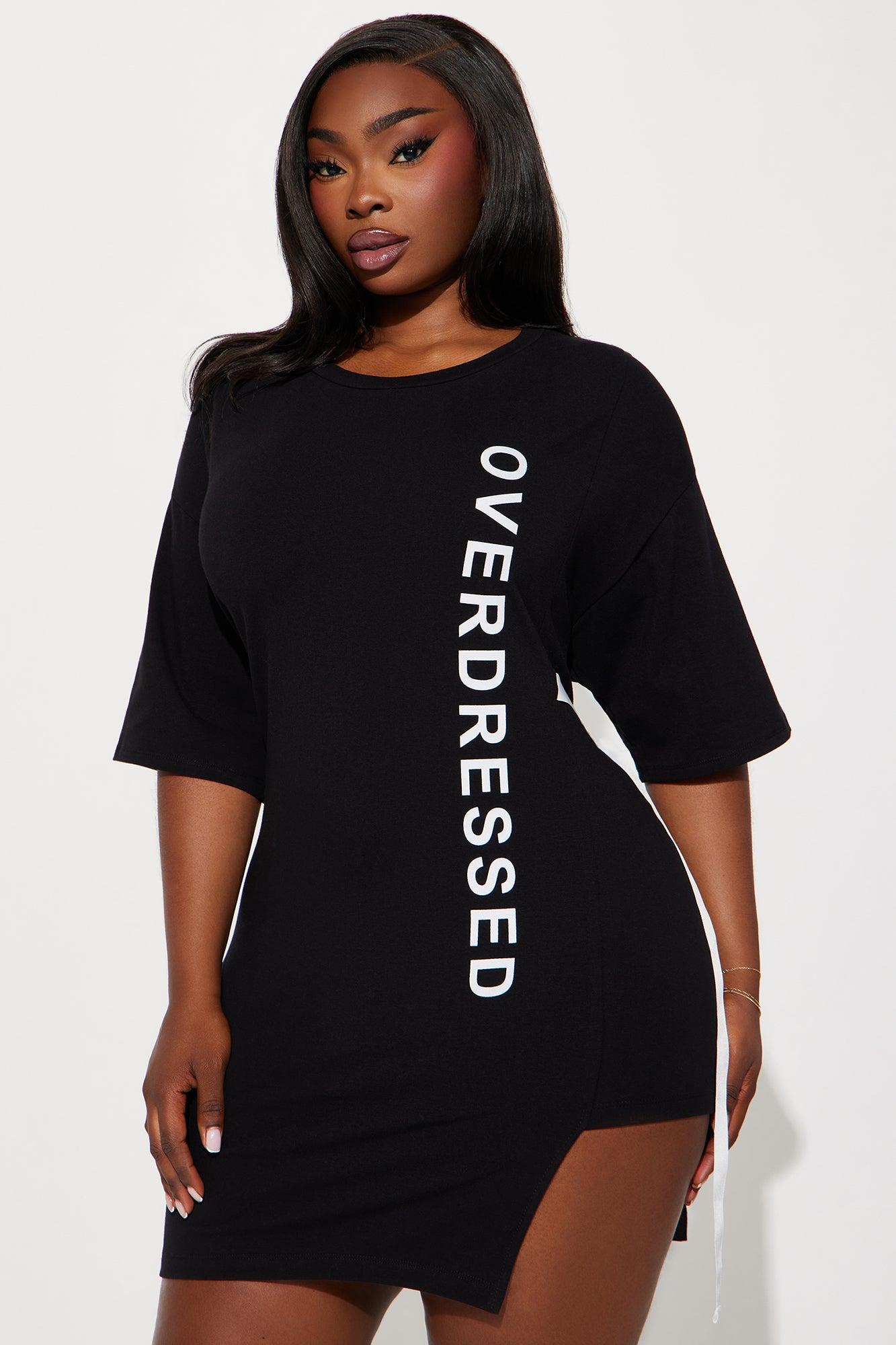 Overdressed Tunic Top - Black/White Product Image