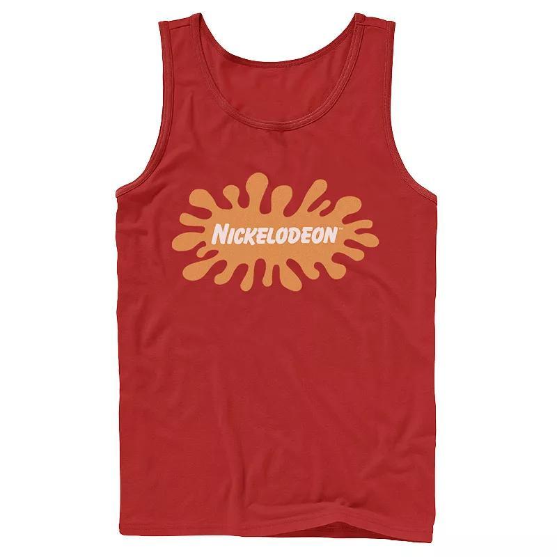 Men's Nickelodeon Classic Splatter Logo Tank Top, Size: Large, Athletic Grey Product Image