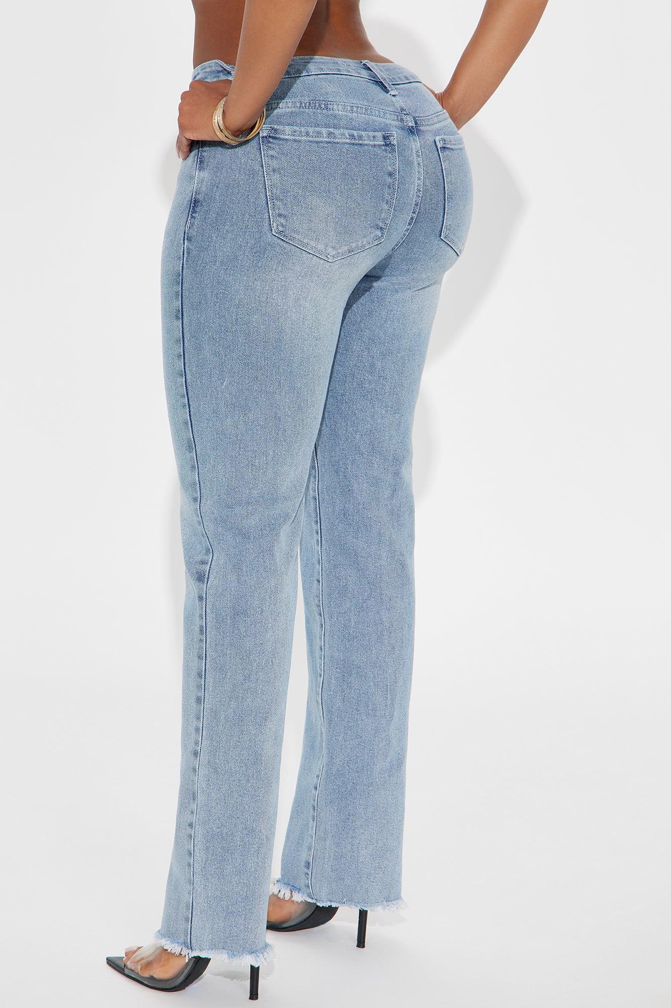 So Basic Straight Leg Jeans - Light Wash Product Image