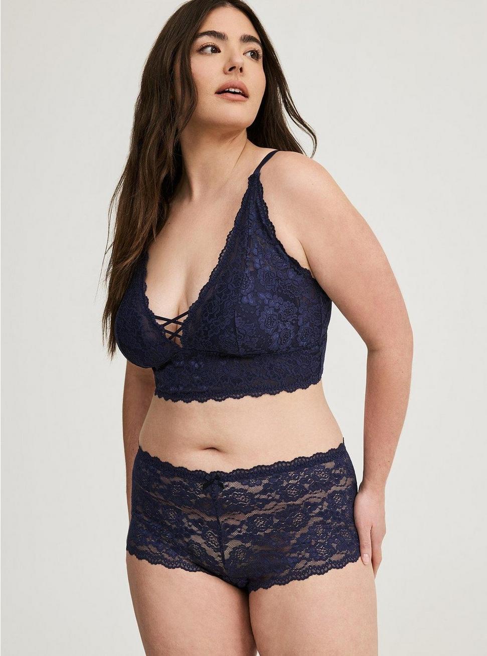 Lightly Lined Simply Lace XO Front Bralette Product Image