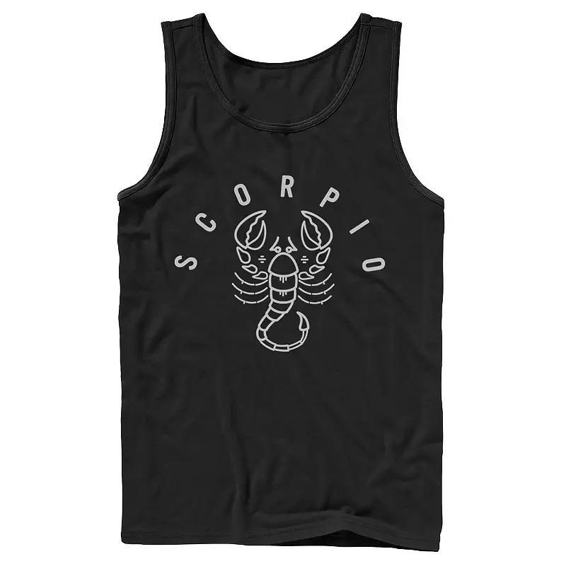 Men's Scorpio White Ink Sketch Tank Top, Size: Large, Black Product Image