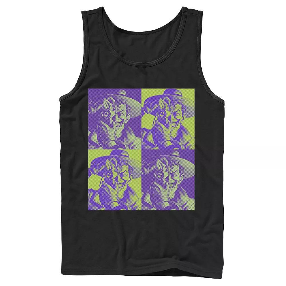 Men's DC Batman The Joker Halftone Popart Tank Top, Size: XL, Black Product Image