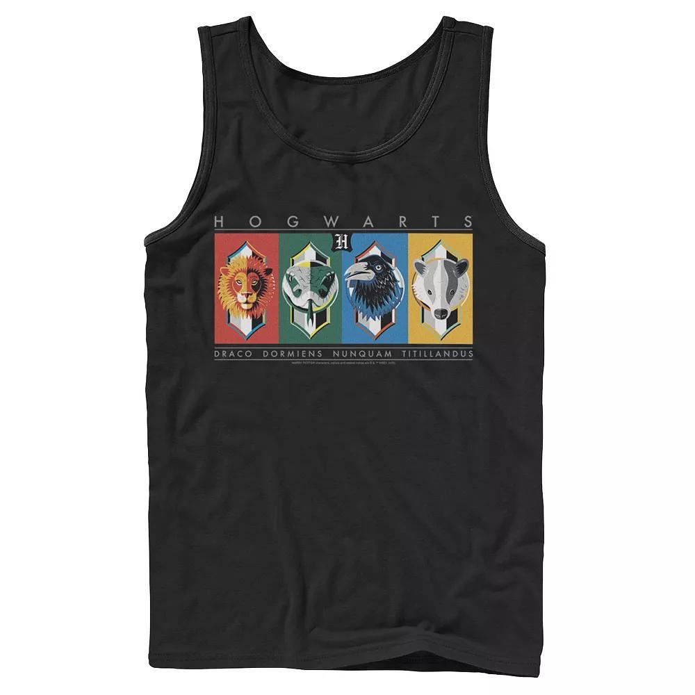 Men's Harry Potter Hogwarts House Symbols Graphic Tank Top, Size: XL, Black Product Image