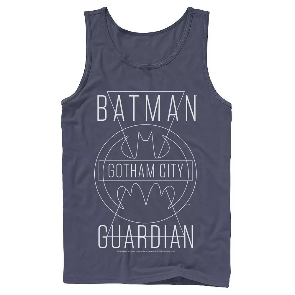 Men's DC Comics Batman Shadow Skyline Poster Tank Top, Size: XL, Black Product Image