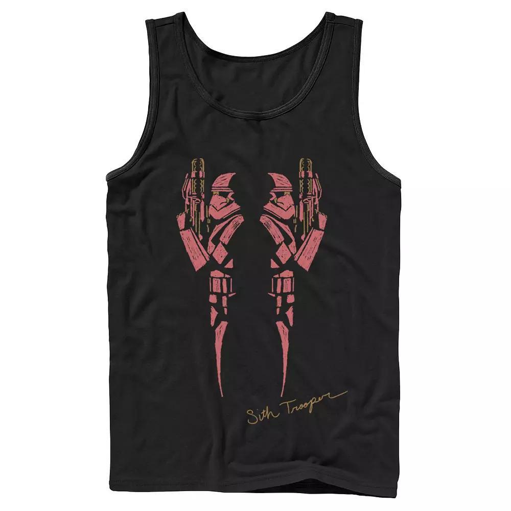 Men's Star Wars The Rise of Skywalker Sith Trooper Inkblot Tank Top, Size: XL, Black Product Image