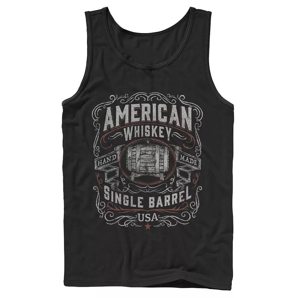 Men's American Whiskey Single Barrel Tank Top, Size: Large, Black Product Image