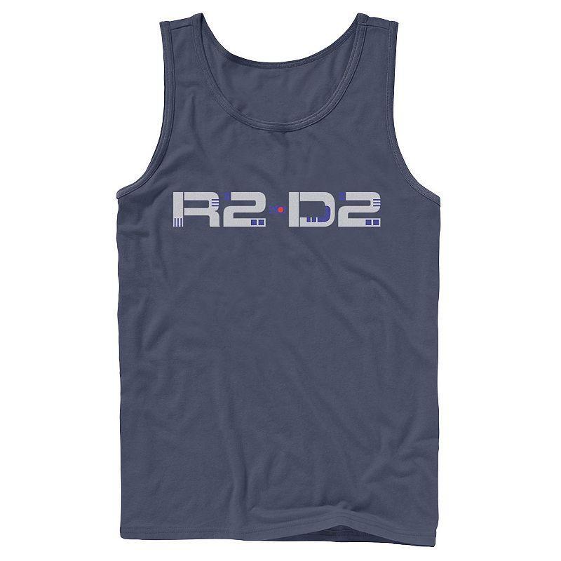 Men's Star Wars The Rise of Skywalker R2-D2 Text Tank Top, Size: Small, Blue Product Image