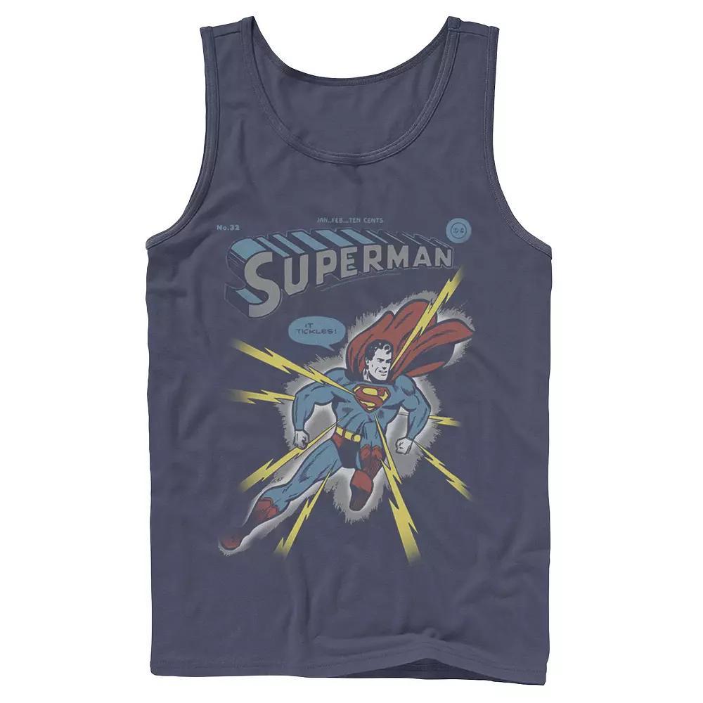 Men's DC Comics Superman Electrified Tank Top, Size: Large, Black Product Image