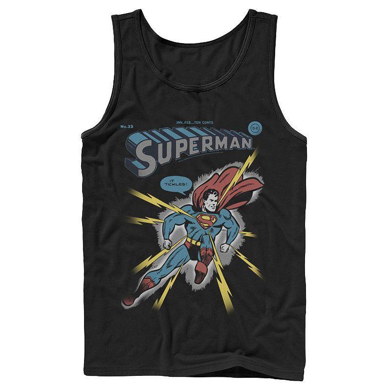 Men's DC Comics Superman Electrified Tank Top, Size: Large, Black Product Image