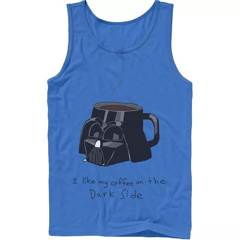 Men's Star Wars Darth Vader Mug I Like My Coffee On The Dark Side Tank Top, Size: Large, White Product Image