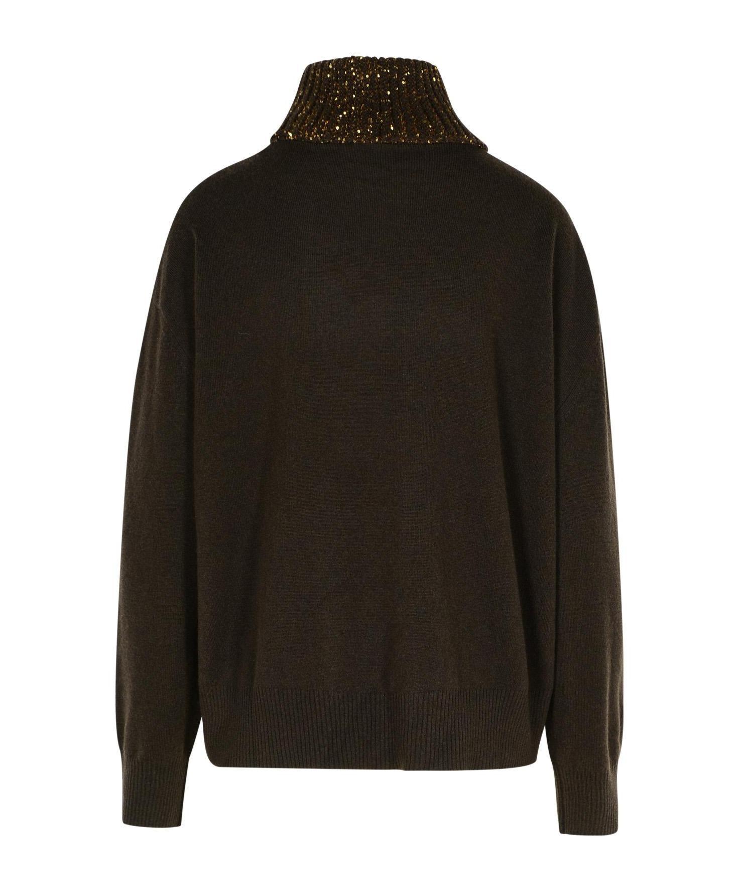 FABIANA FILIPPI Long-sleeved Sweater In Brown Product Image