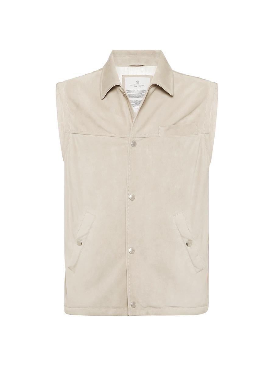 Mens Suede Vest with Thermore Padding Product Image
