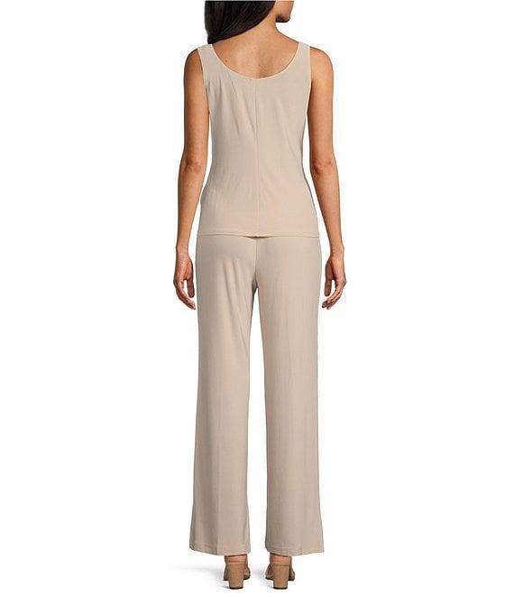 R & M Richards 3/4 Sleeve Scoop Neck Embroidered Sequin Jacket 3-Piece Pant Set Product Image