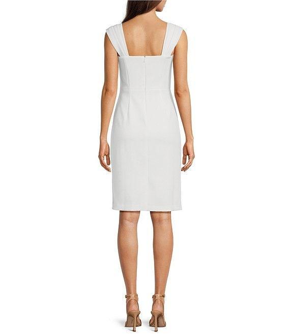Vince Camuto Scuba Knit Square Neck Sleeveless Bodycon Dress Product Image