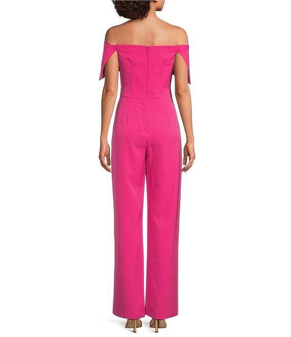 Vince Camuto Off-The-Shoulder Sleeveless Straight Leg Jumpsuit Product Image