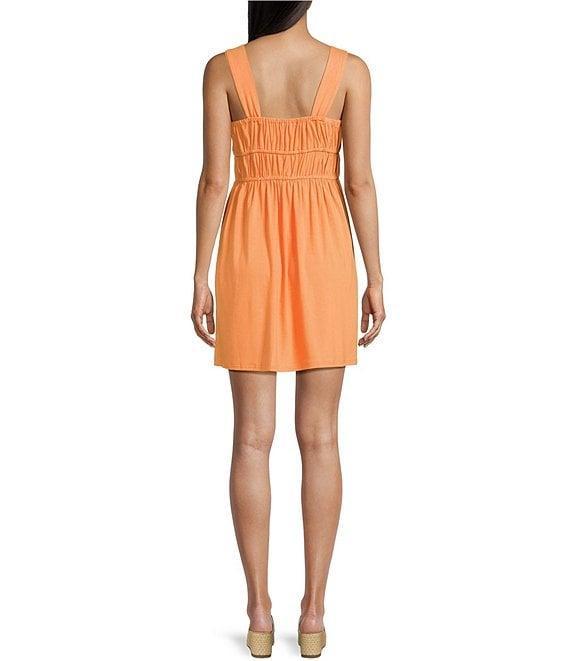 Sadie & Sage Square Neck Tie Front Mini Dress Product Image