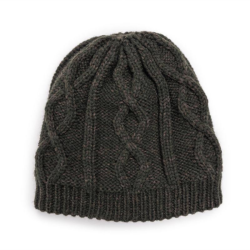 Men's MUK LUKS Cable Knit Heat Retainer Beanie, Navy Blue Product Image