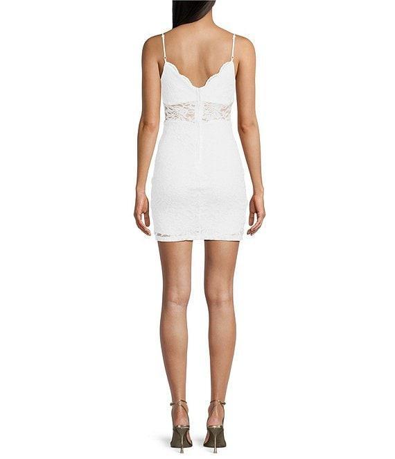 B. Darlin Glitter Lace Corset Bodice Bodycon Mini Dress Product Image